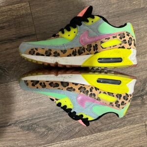 Nike Women's Athletic Shoes - Green, Pink, Yellow, Leopard Print